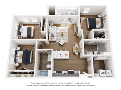 3A 3  Bed   2  Bath   1,118 Sq. Ft. Floor Plan at Prairie Encore, Dardenne Prairie Missouri